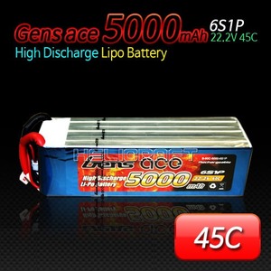 [Gens ace] 5000mAh 22.2V 45C 6S1P Lipo Battery 고급배터리 헬셀